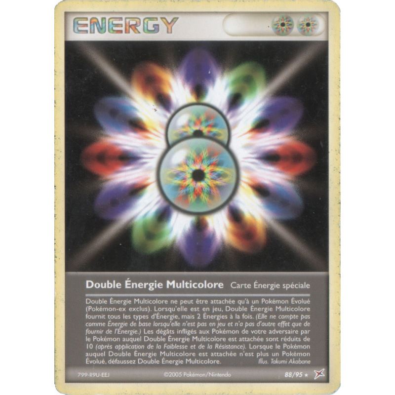 Carte Pokémon Double Énergie Multicolore 88/95 Rare Team Magma VS Team Aqua