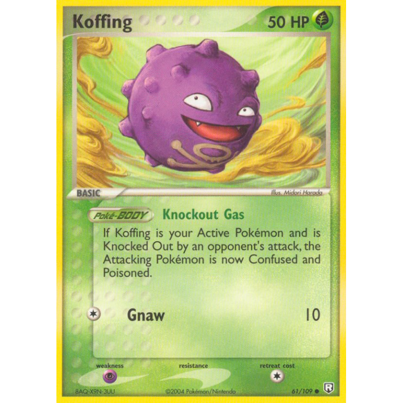 Carte Pokémon Koffing 61/109 Commune Team Rocket Returns