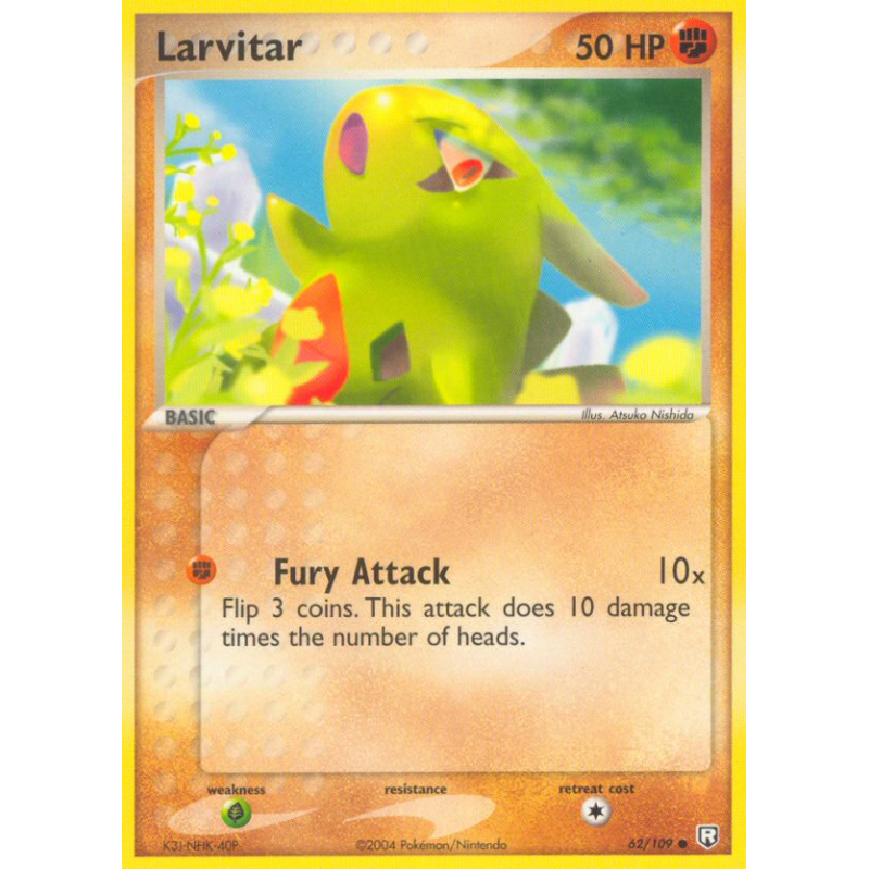 Carte Pokémon Larvitar 62/109 Commune Team Rocket Returns