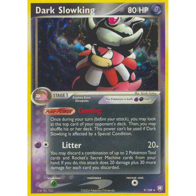 Carte Pokémon Dark Slowking 9/109 Holographique Team Rocket Returns