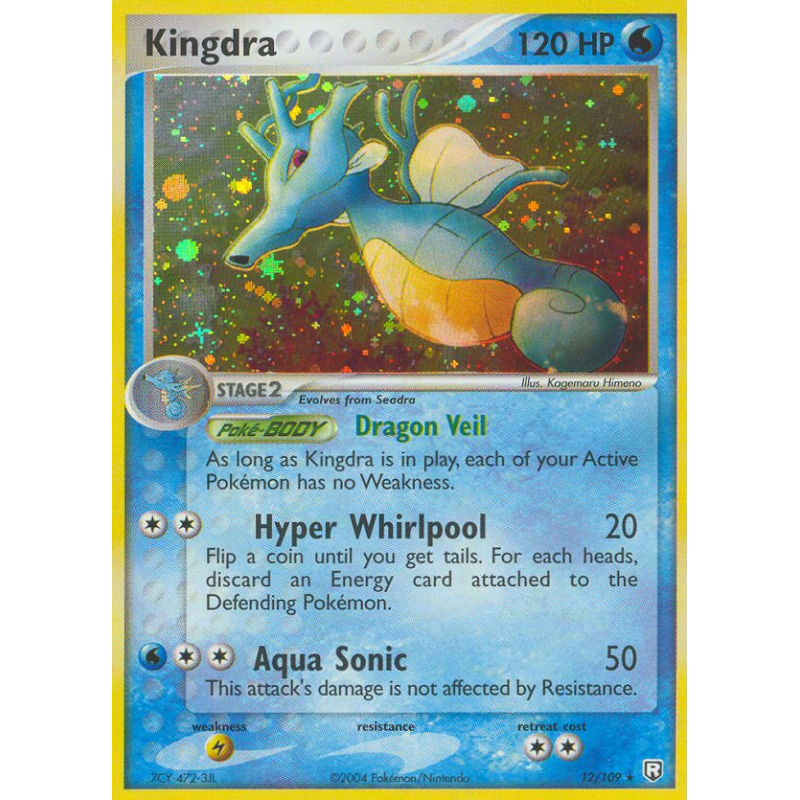 Carte Pokémon Kingdra 12/109 Holographique Team Rocket Returns