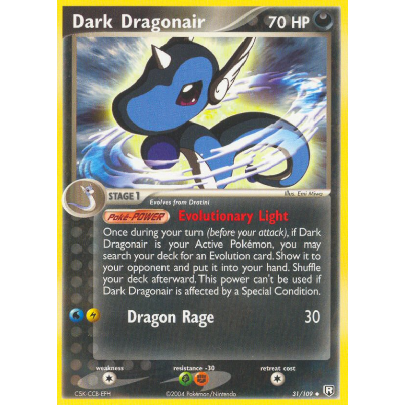 Carte Pokémon Dark Dragonair 31/109 Peu commune Team Rocket Returns
