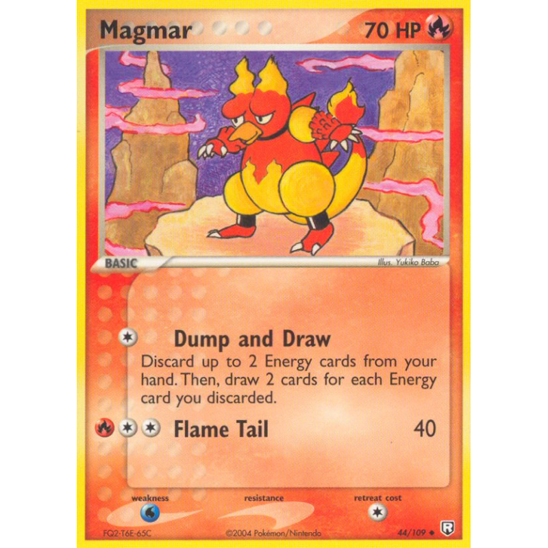 Carte Pokémon Magmar 44/109 Peu commune Team Rocket Returns