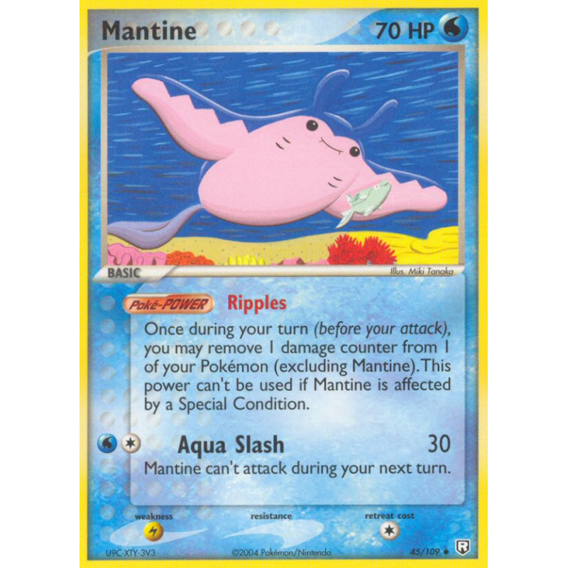 Carte Pokémon Mantine 45/109 Peu commune Team Rocket Returns