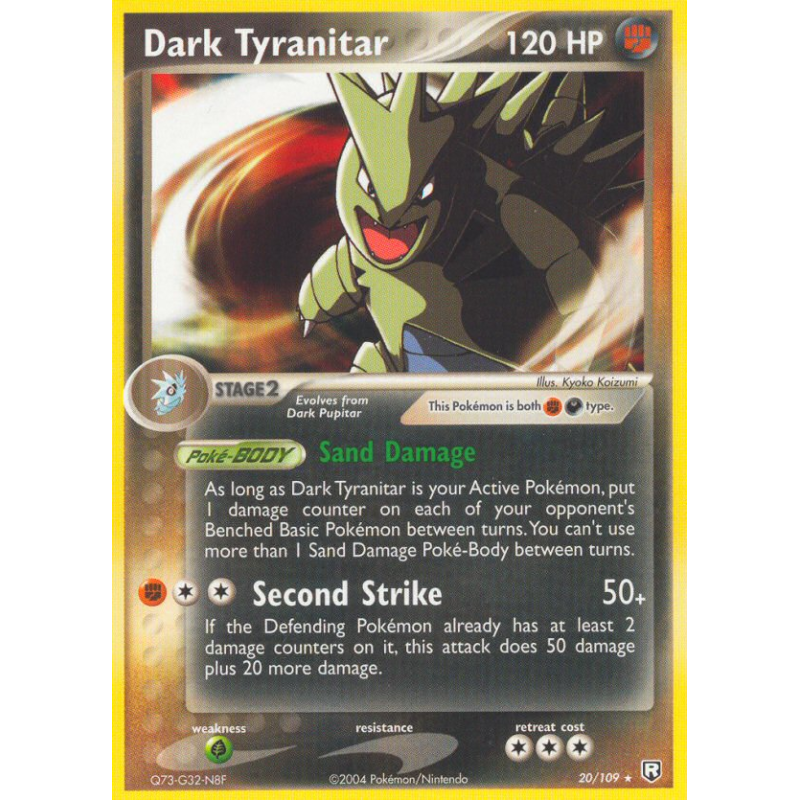 Carte Pokémon Dark Tyranitar 20/109 Rare Team Rocket Returns