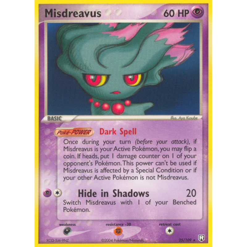 Carte Pokémon Misdreavus 25/109 Rare Team Rocket Returns