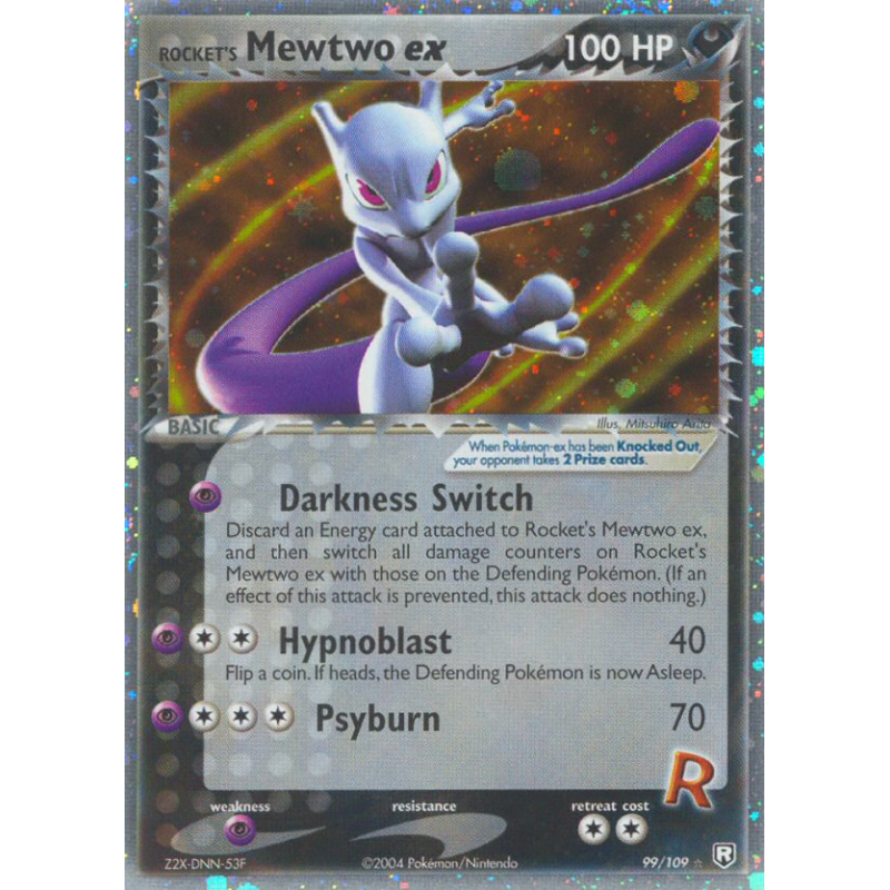 Carte Pokémon Rocket's Mewtwo ex 99/109 Ultra Rare Team Rocket Returns