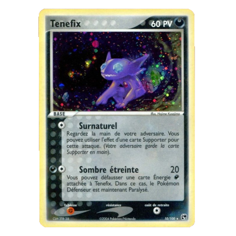 Carte Pokémon Tenefix 10/100 Holographique Tempête de sable