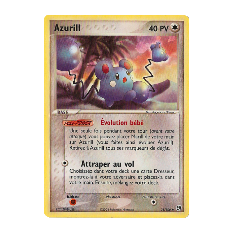 Carte Pokémon Azurill 31/100 Peu commune Tempête de sable