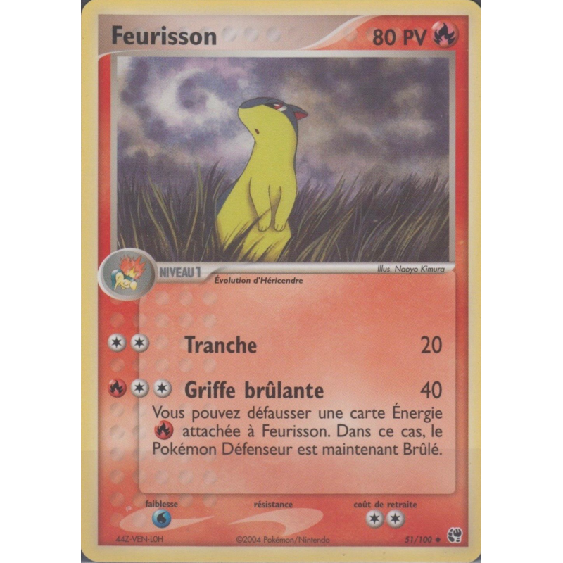 Carte Pokémon Feurisson 51/100 Peu commune Tempête de sable