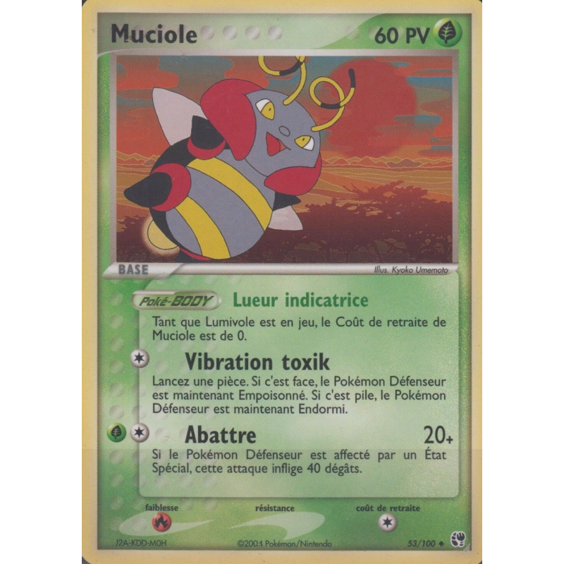 Carte Pokémon Muciole 53/100 Peu commune Tempête de sable