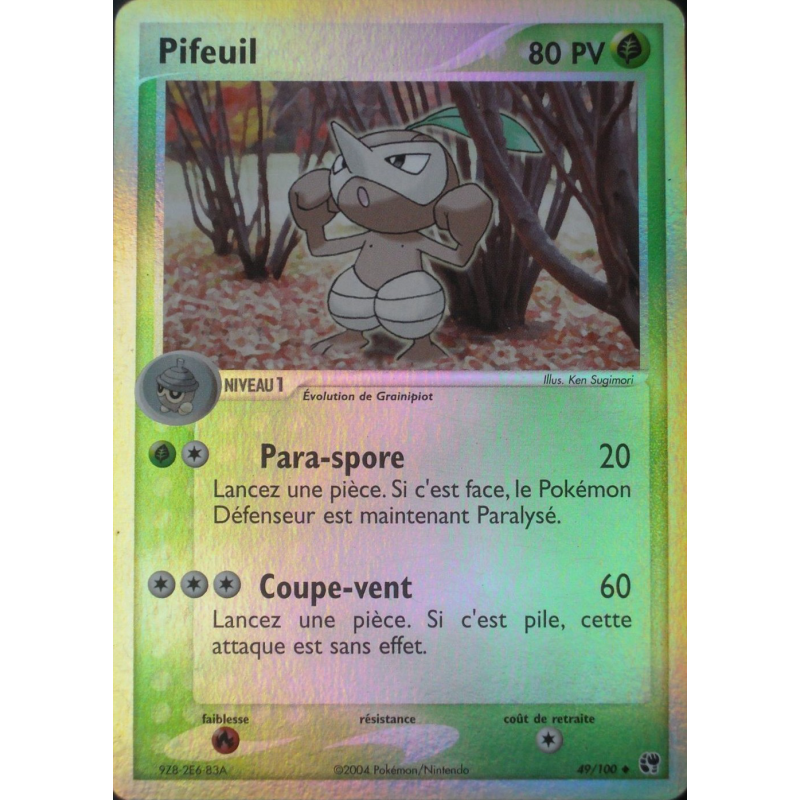Carte Pokémon Pifeuil 49/100 Peu commune Tempête de sable