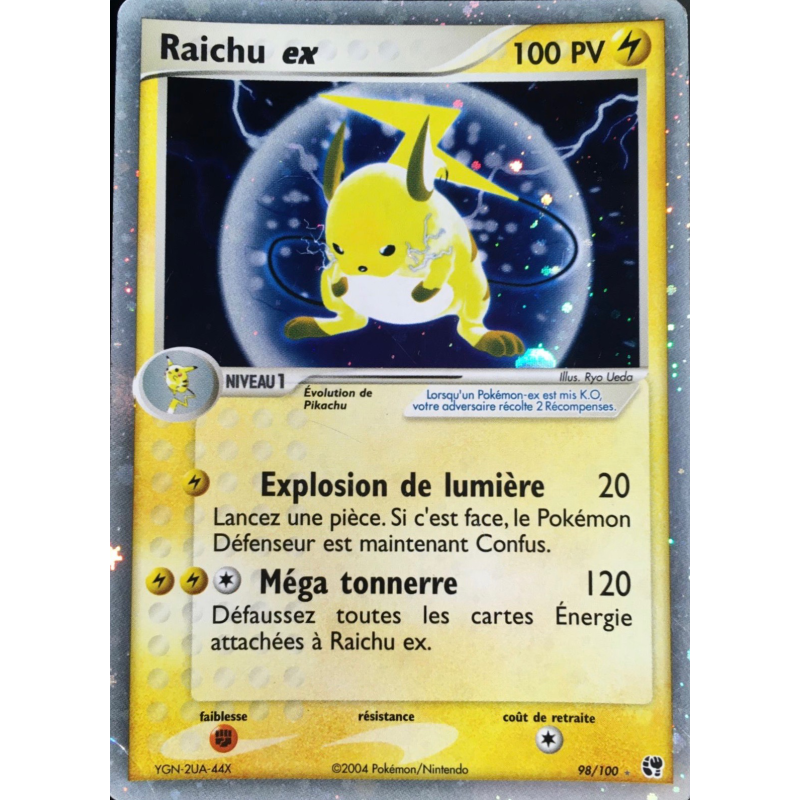 Carte Pokémon Raichu ex 98/100 Ultra Rare Tempête de sable