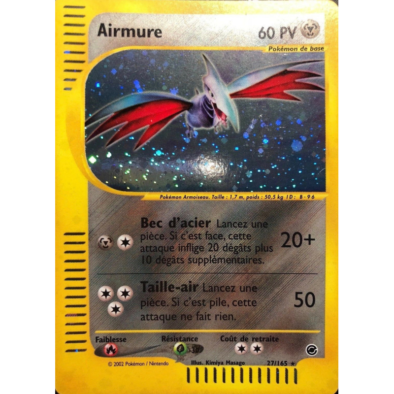 Carte Pokémon Airmure 27/165 Holographique Expedition