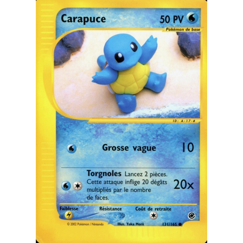 Carte Pokémon Carapuce 131/165 Commune Expedition