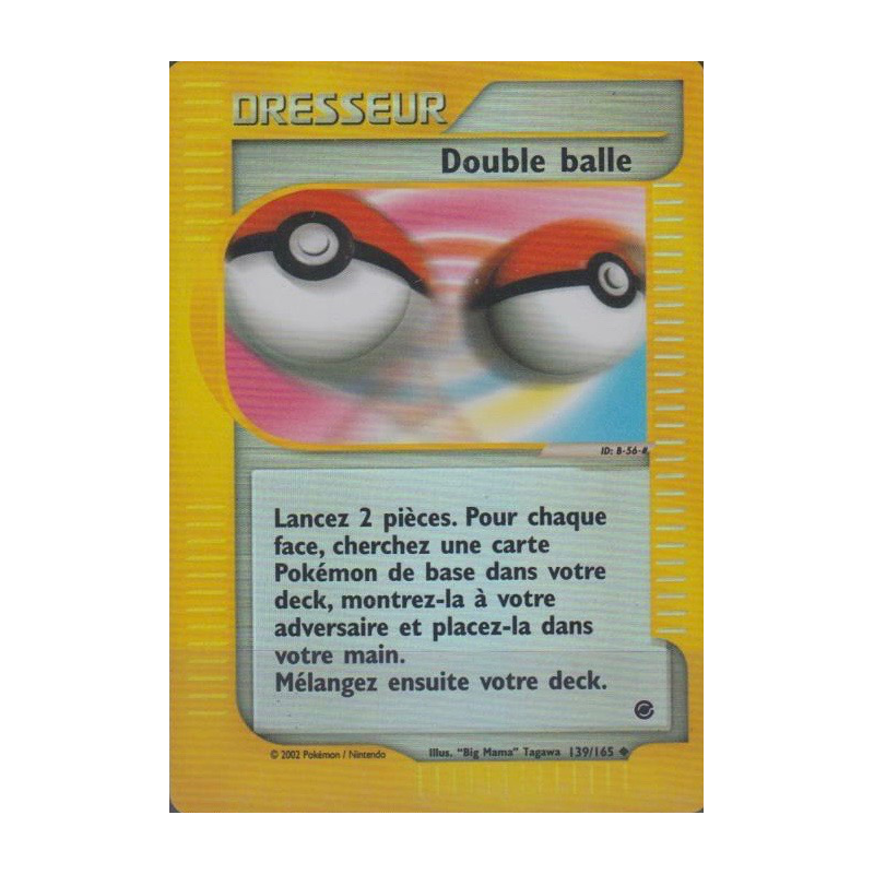 Carte Pokémon Double balle 139/165 Peu commune Expedition