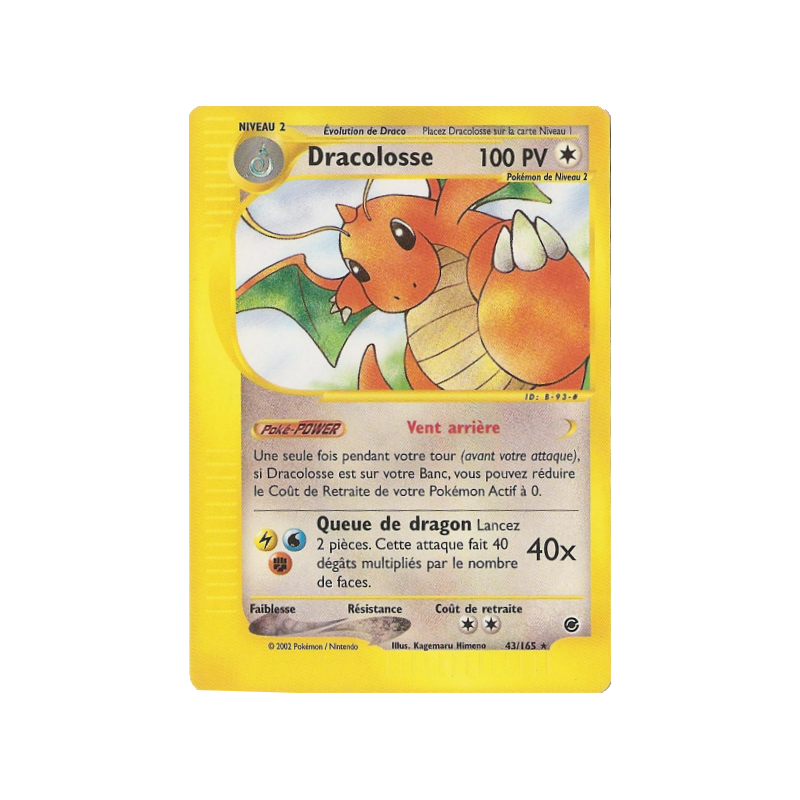 Carte Pokémon Dracolosse 43/165 Rare Expedition