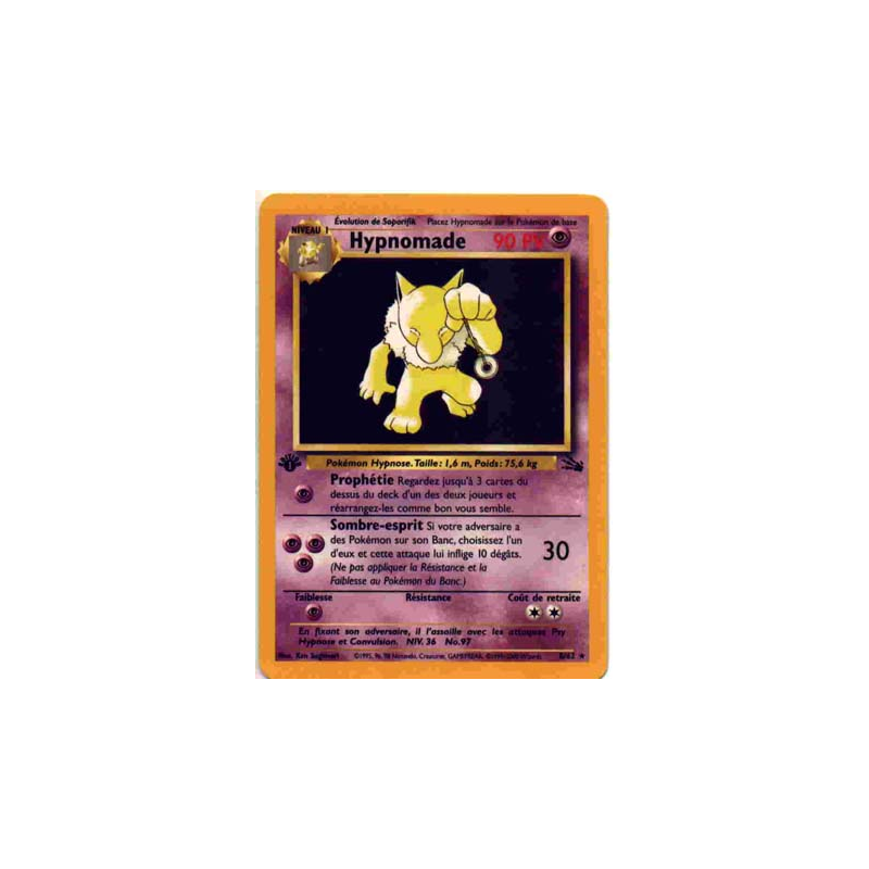 Carte Pokémon Hypnomade 8/62 Holographique Fossile (JCC)