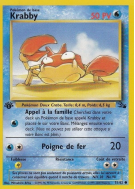 Carte Pokémon Krabby 51/62 Commune Fossile (JCC)