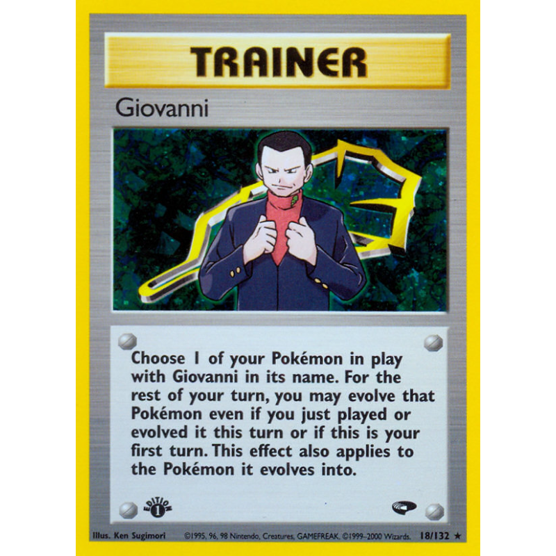 Carte Pokémon Giovanni 18/132 Holographique Gym Challenge