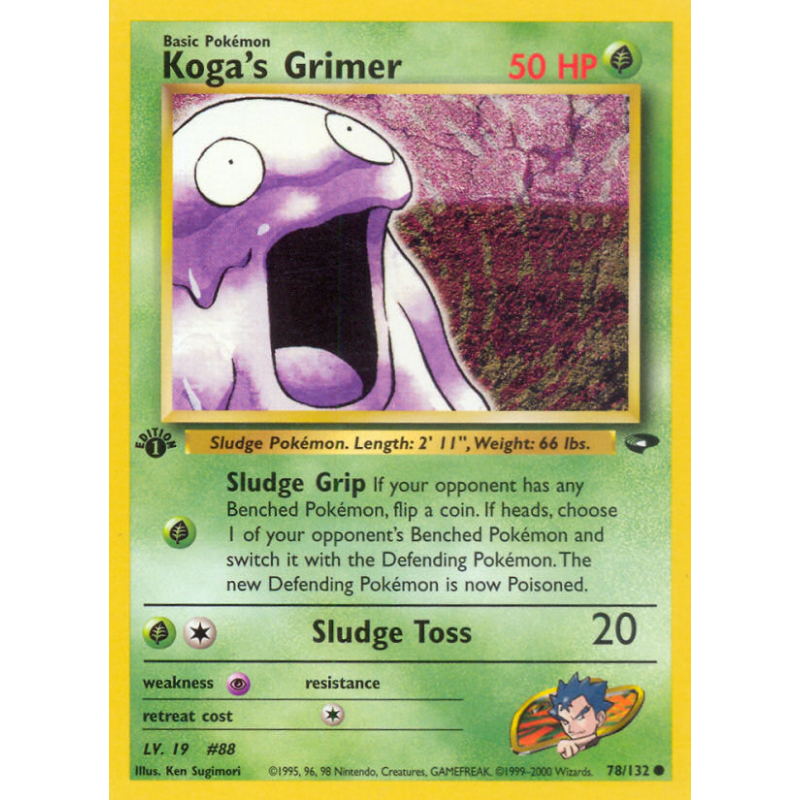 Carte Pokémon Koga's Grimer 78/132 Commune Gym Challenge