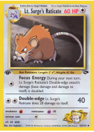 Carte Pokémon Lt. Surge's Raticate 53/132 Peu commune Gym Challenge