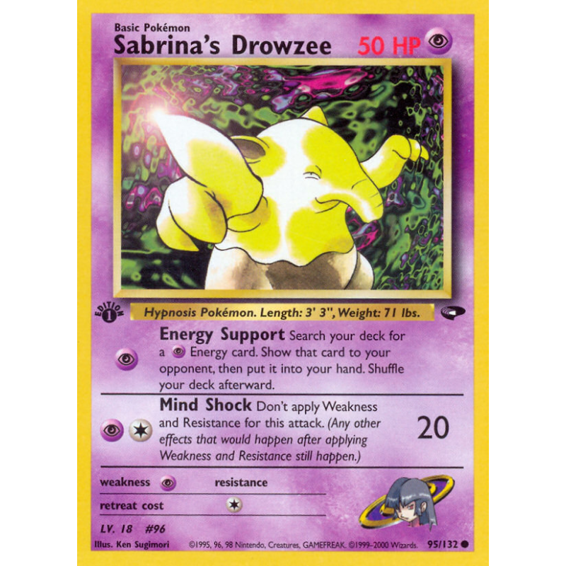 Carte Pokémon Sabrina's Drowzee 95/132 Commune Gym Challenge