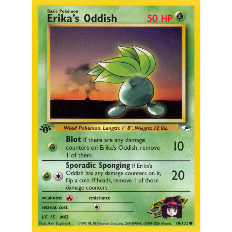 Carte Pokémon Erika's Oddish 78/132 Commune Gym Heroes