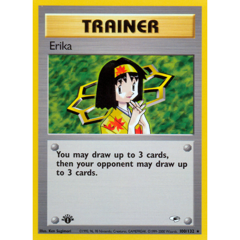 Carte Pokémon Erika 100/132 Rare Gym Heroes