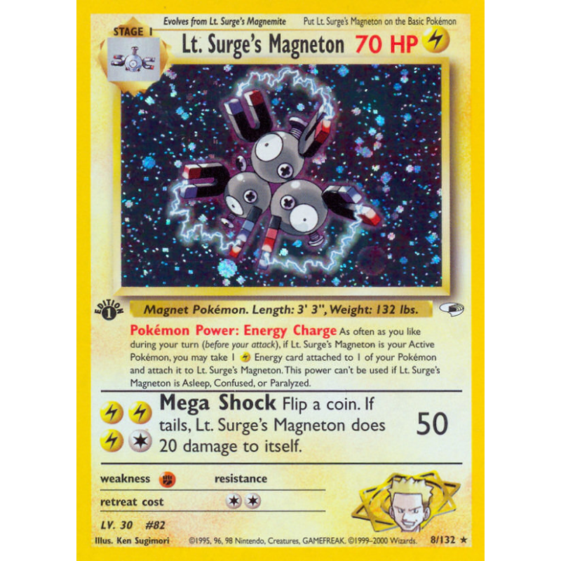 Carte Pokémon Lt. Surge's Magneton 8/132 Holographique Gym Heroes