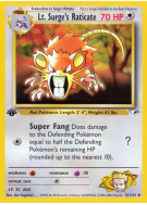 Carte Pokémon Lt. Surge's Raticate 51/132 Peu commune Gym Heroes