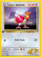 Carte Pokémon Lt. Surge's Spearow 52/132 Peu commune Gym Heroes
