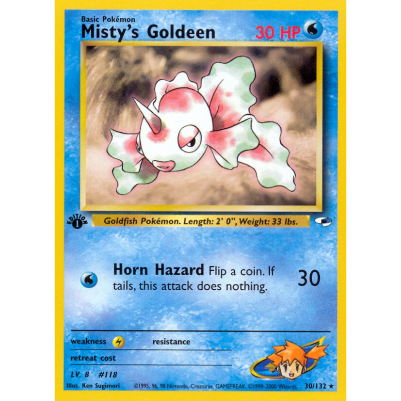 Carte Pokémon Misty's Goldeen 30/132 Rare Gym Heroes