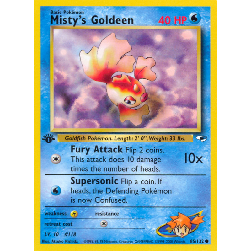 Carte Pokémon Misty's Goldeen 85/132 Commune Gym Heroes