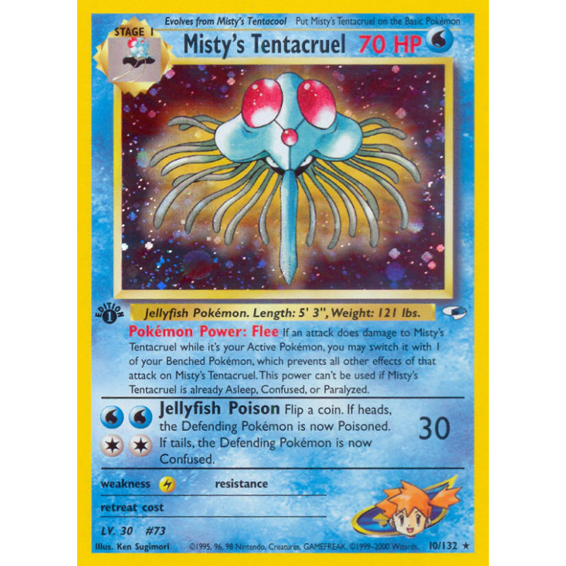Carte Pokémon Misty's Tentacruel 10/132 Holographique Gym Heroes