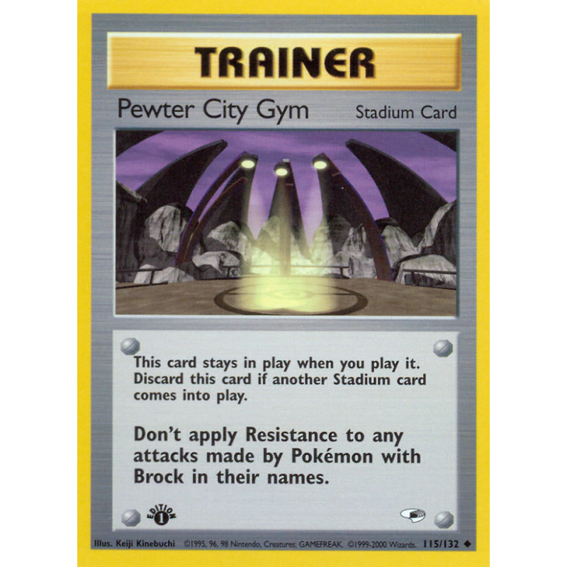 Carte Pokémon Pewter City Gym 115/132 Peu commune Gym Heroes