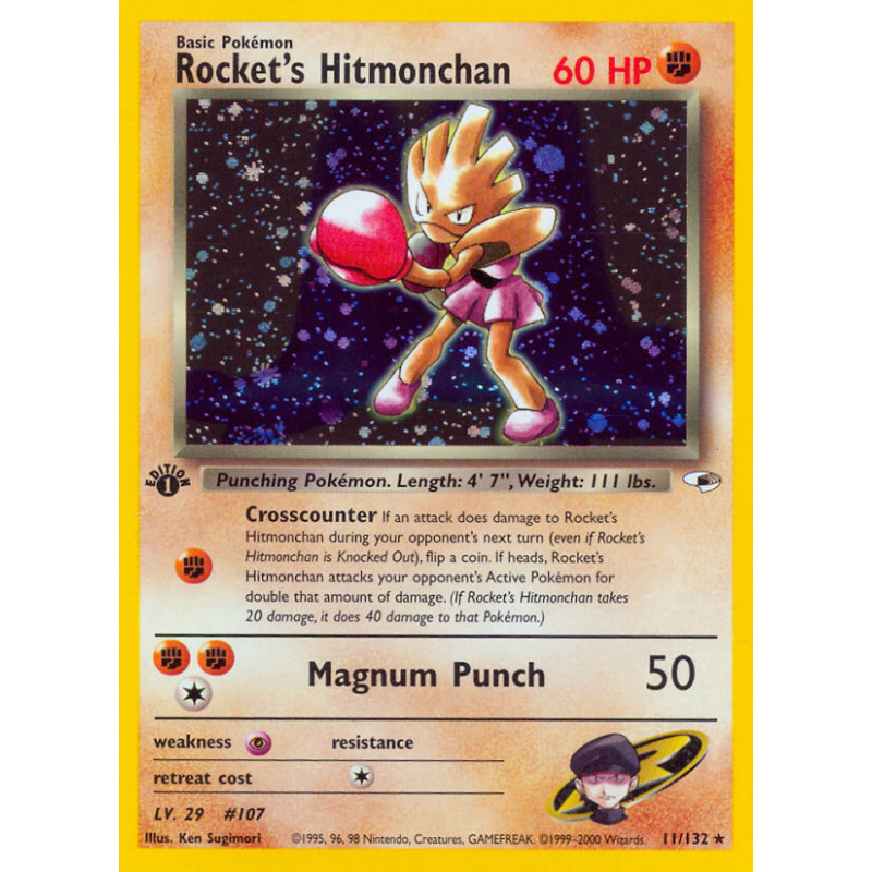 Carte Pokémon Rocket's Hitmonchan 11/132 Holographique Gym Heroes