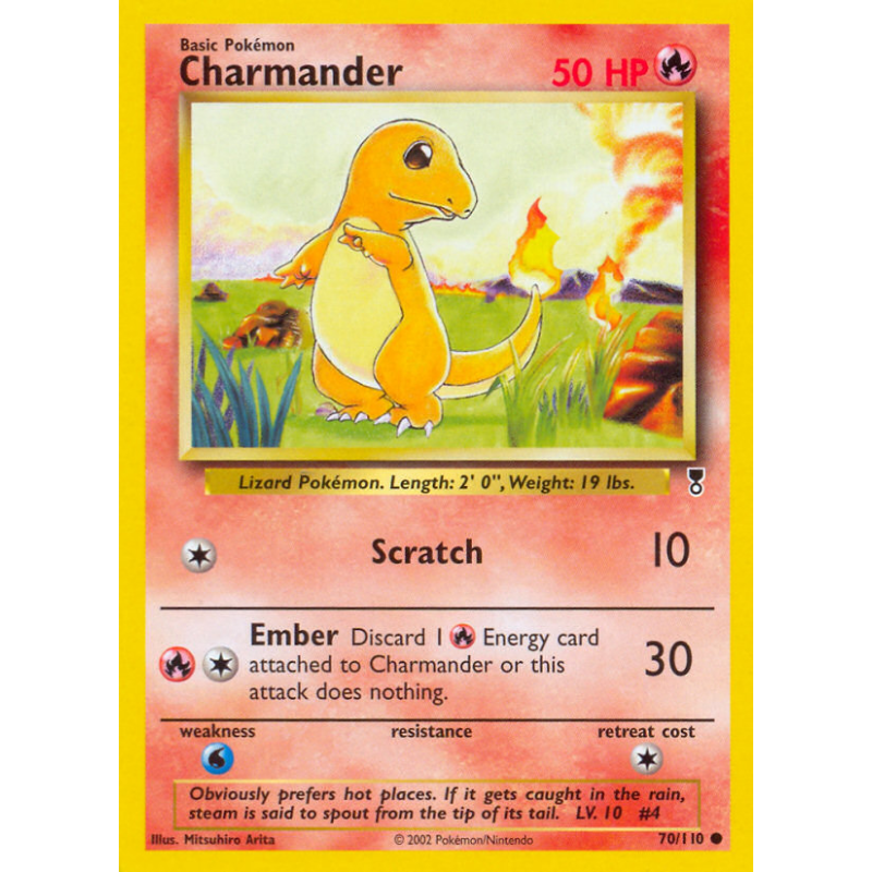 Carte Pokémon Charmander 70/110 Commune Legendary Collection