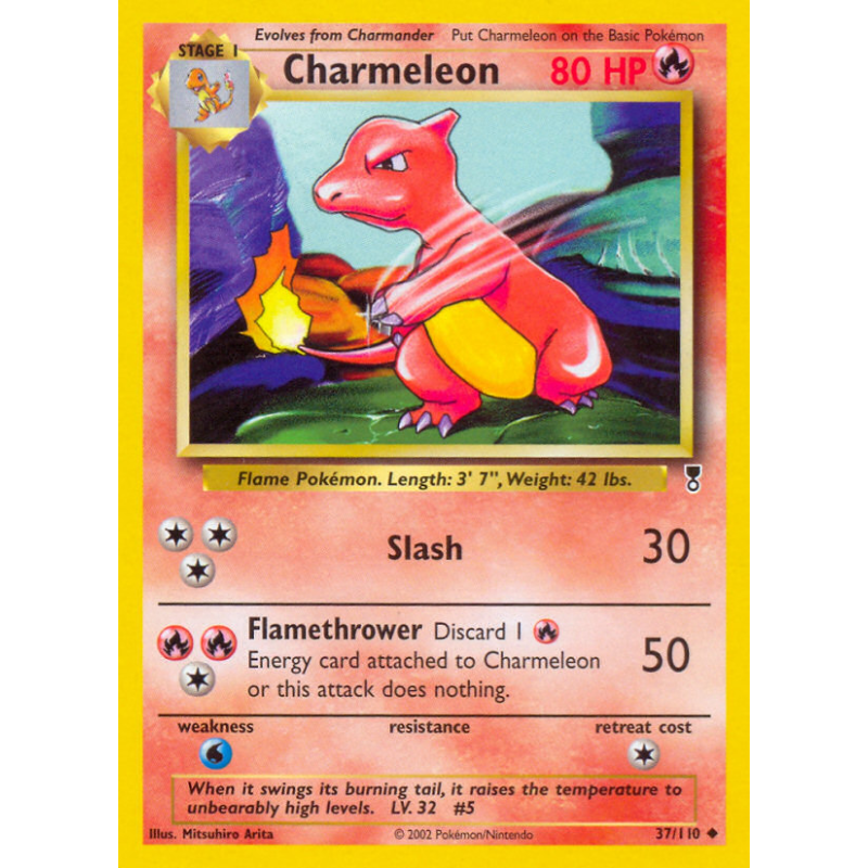 Carte Pokémon Charmeleon 37/110 Peu commune Legendary Collection