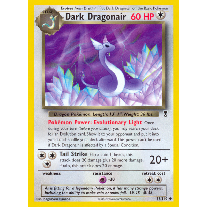 Carte Pokémon Dark Dragonair 38/110 Peu commune Legendary Collection