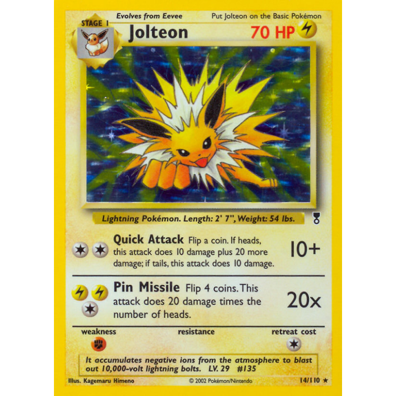 Carte Pokémon Jolteon 14/110 Holographique Legendary Collection