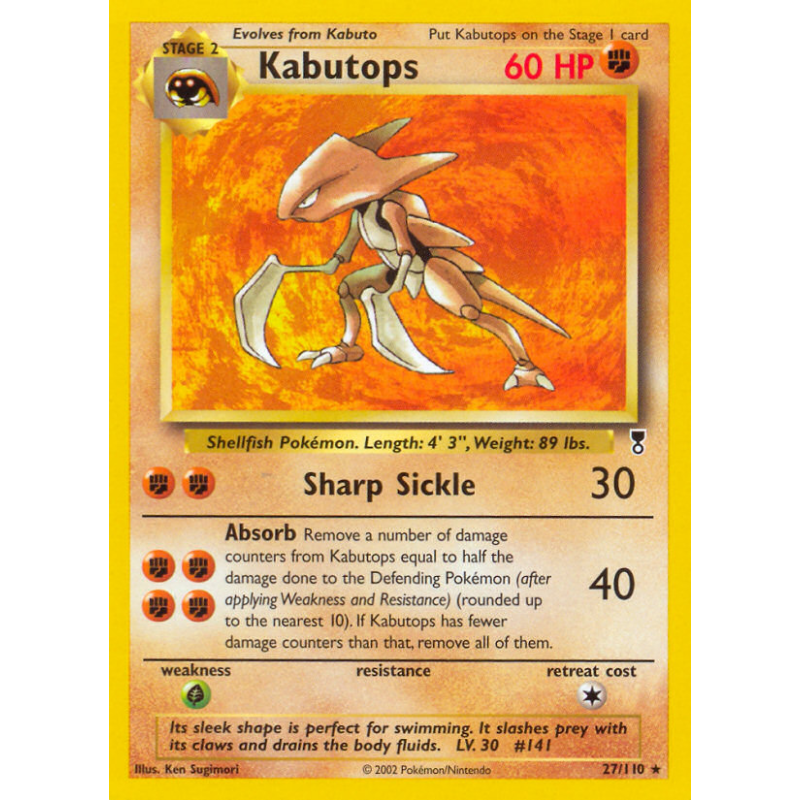 Carte Pokémon Kabutops 27/110 Rare Legendary Collection