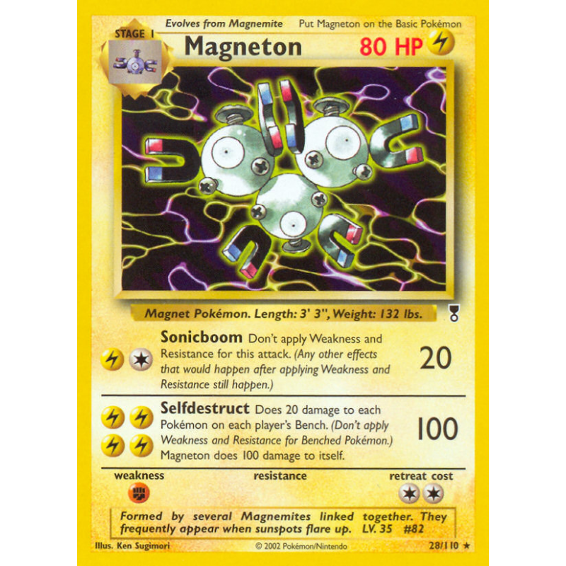 Carte Pokémon Magneton 28/110 Rare Legendary Collection