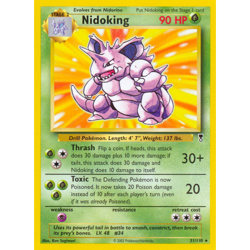 Carte Pokémon Nidoking 31/110 Rare Legendary Collection