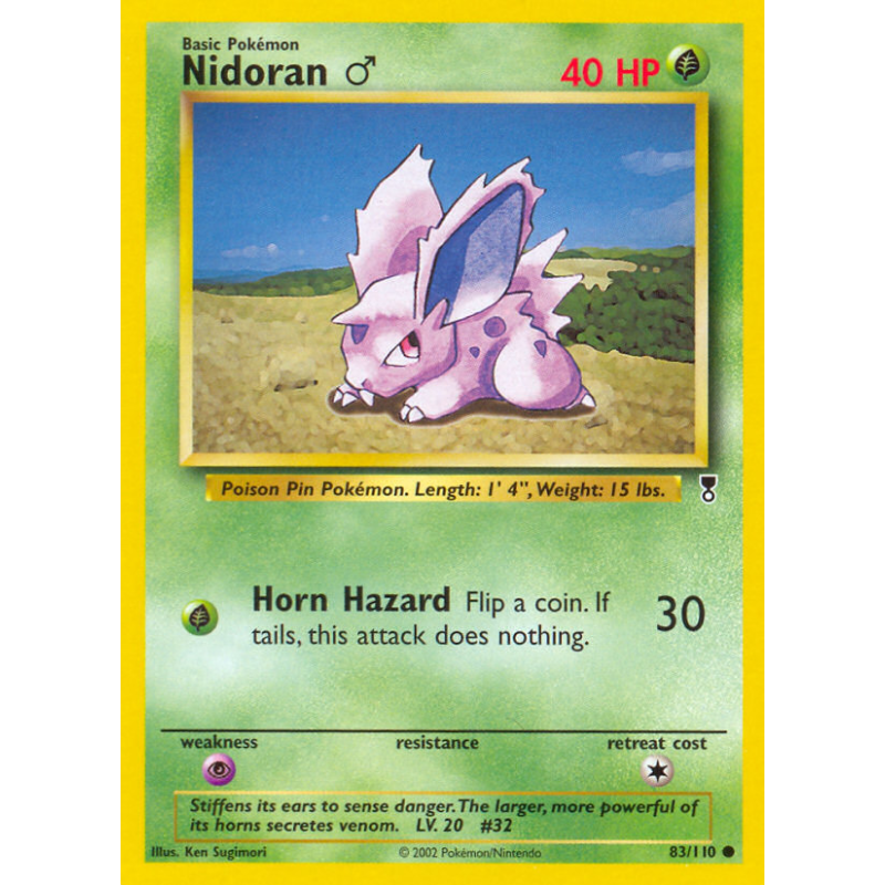 Carte Pokémon Nidoran ♂ 83/110 Commune Legendary Collection