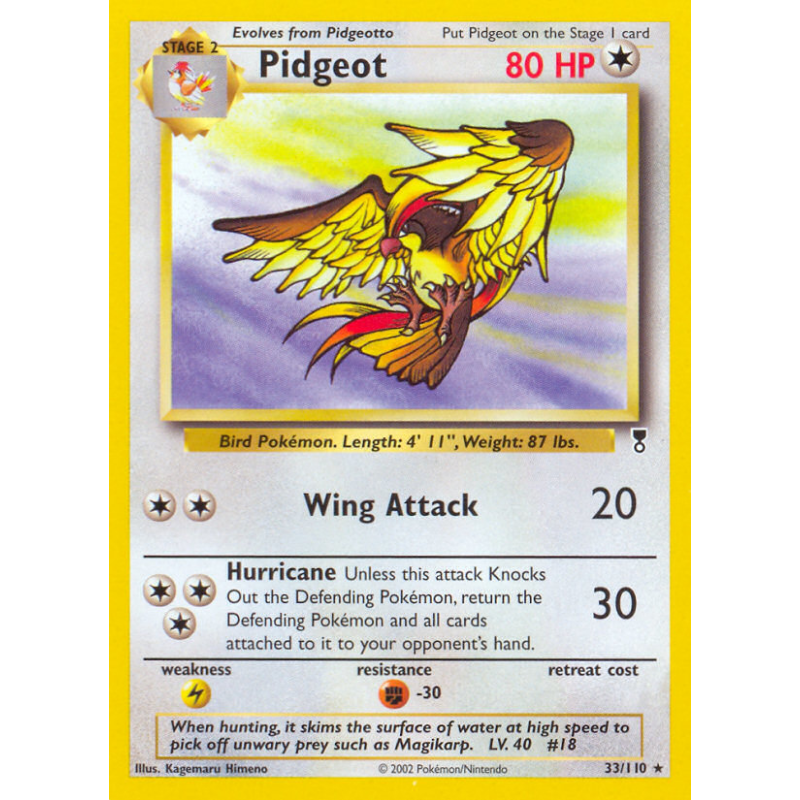 Carte Pokémon Pidgeot 33/110 Rare Legendary Collection