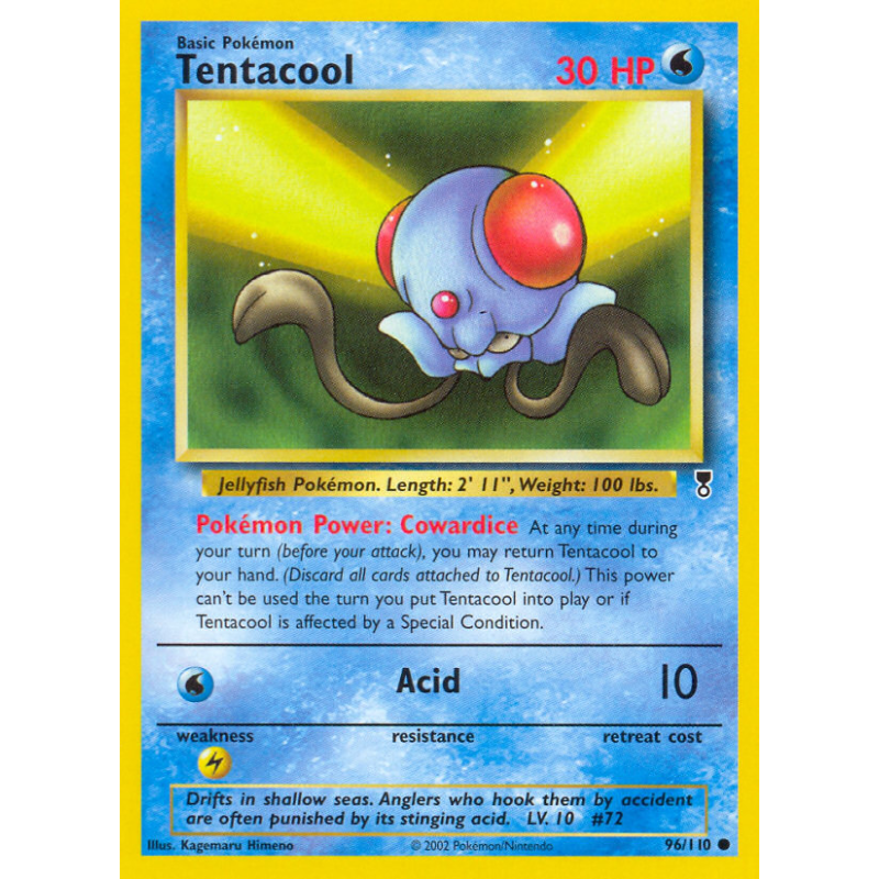 Carte Pokémon Tentacool 96/110 Commune Legendary Collection