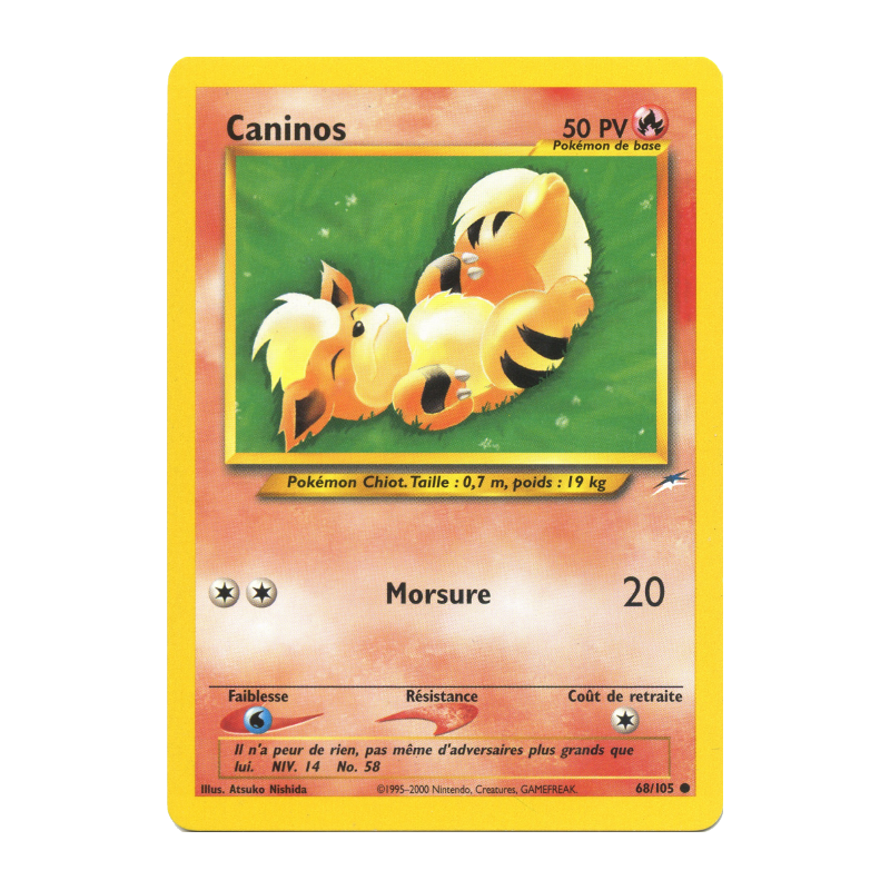 Carte Pokémon Caninos 68/105 Commune Neo Destiny