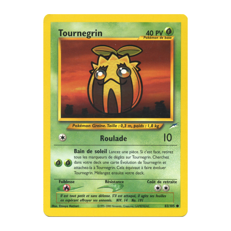 Carte Pokémon Tournegrin 83/105 Commune Neo Destiny