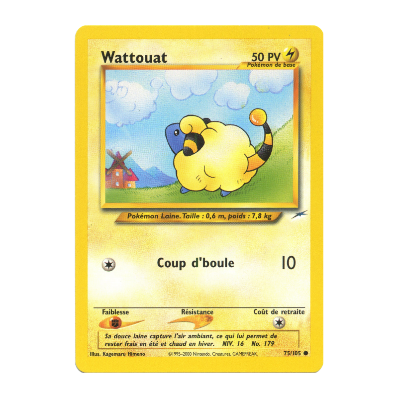 Carte Pokémon Wattouat 75/105 Commune Neo Destiny
